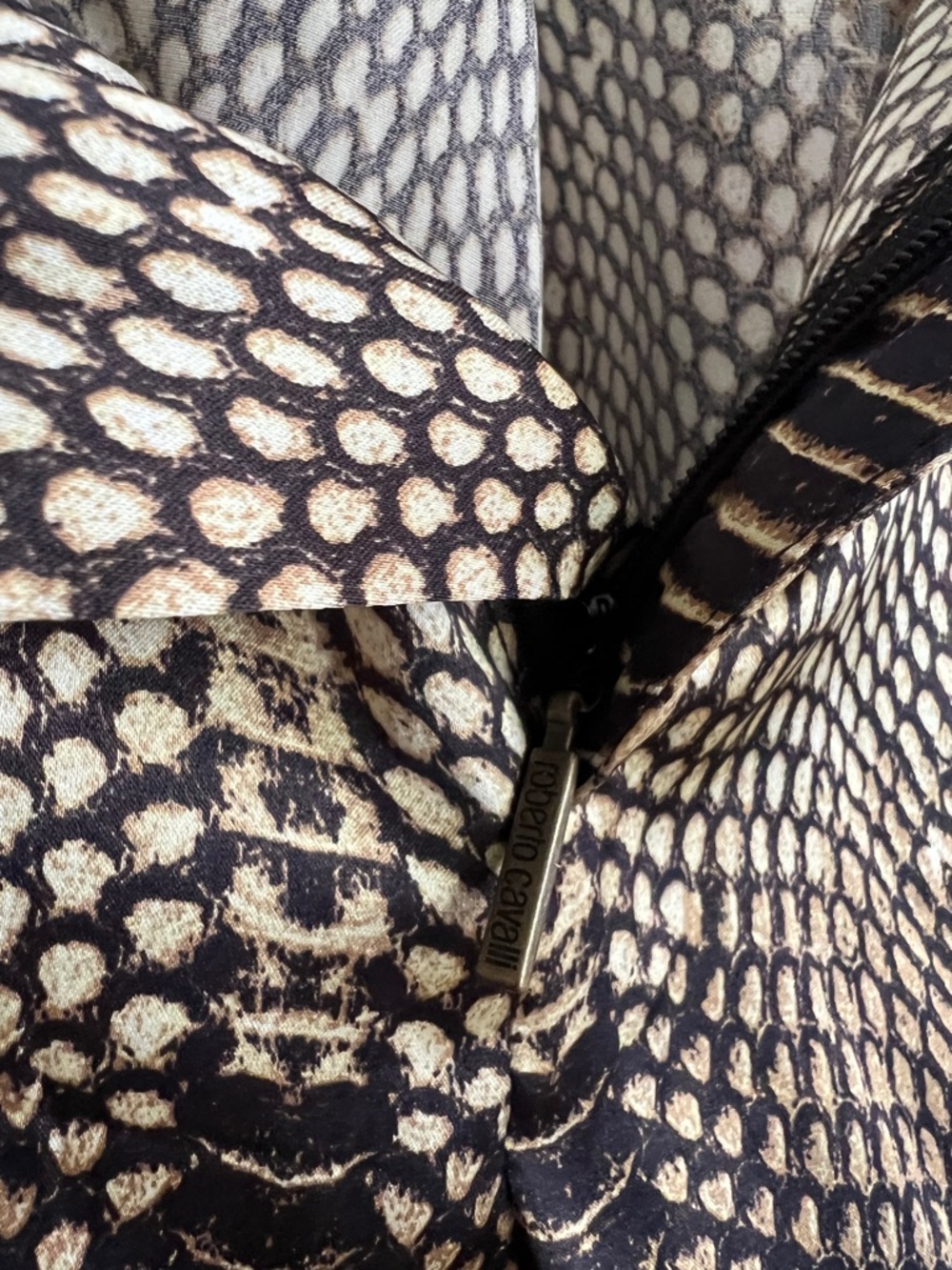 Vintage ROBERTO CAVALLI F/W 2005 Silk Python Snake Print Blouse + Pants SET - Picture 13 of 16